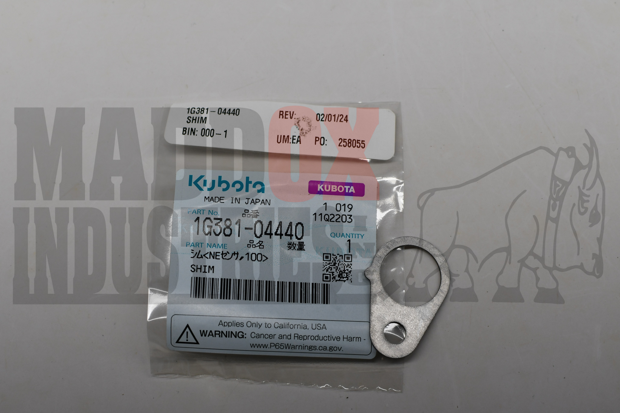 Kubota 1G381-04440 Shim